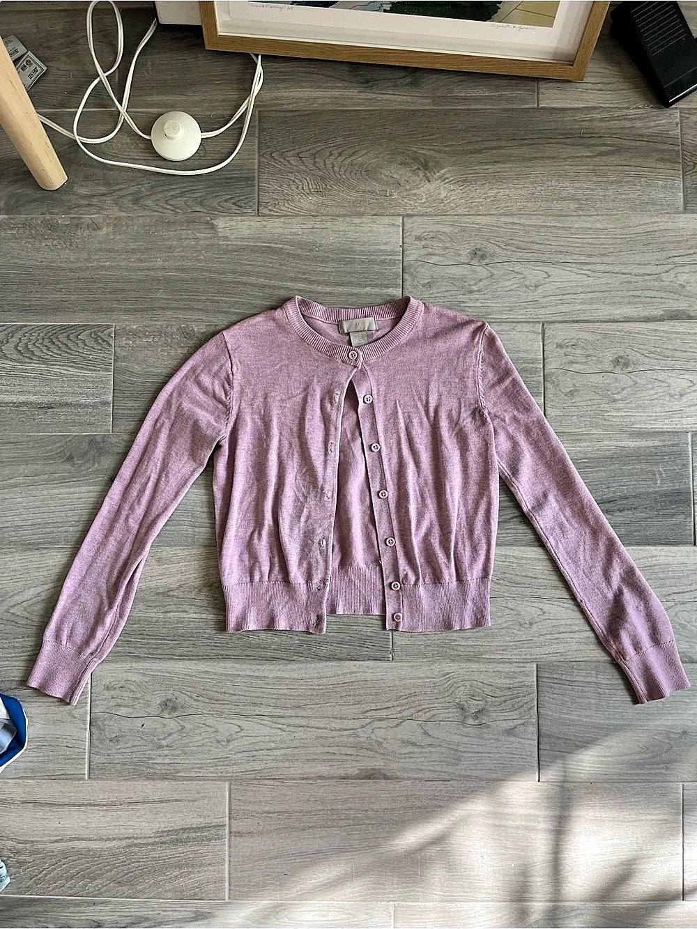 H&M Cotton Cardigan in Pink Size Small Like New